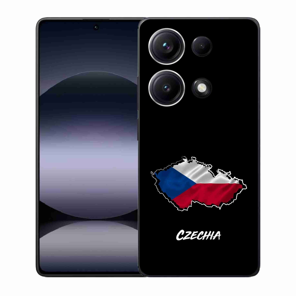 Gél borítás mmCase a Xiaomi Redmi Note 14S-hez - Csehország fekete háttérrel