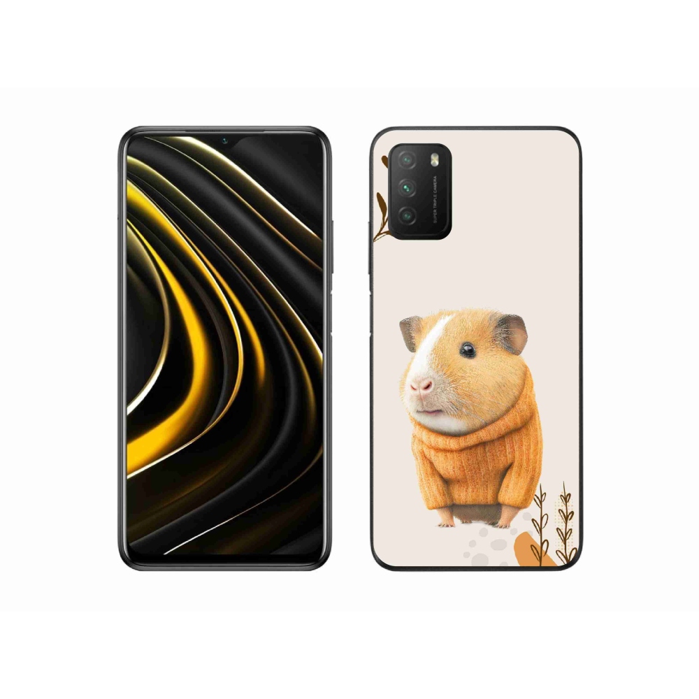 Gél borítás mmCase a Xiaomi Poco M3-hoz - tengerimalac a pulóverben