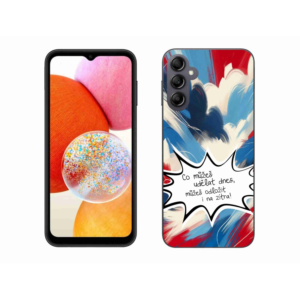 Gél borító mmCase Samsung Galaxy A14 4G/5G - vicces szöveg 9 fehér háttér