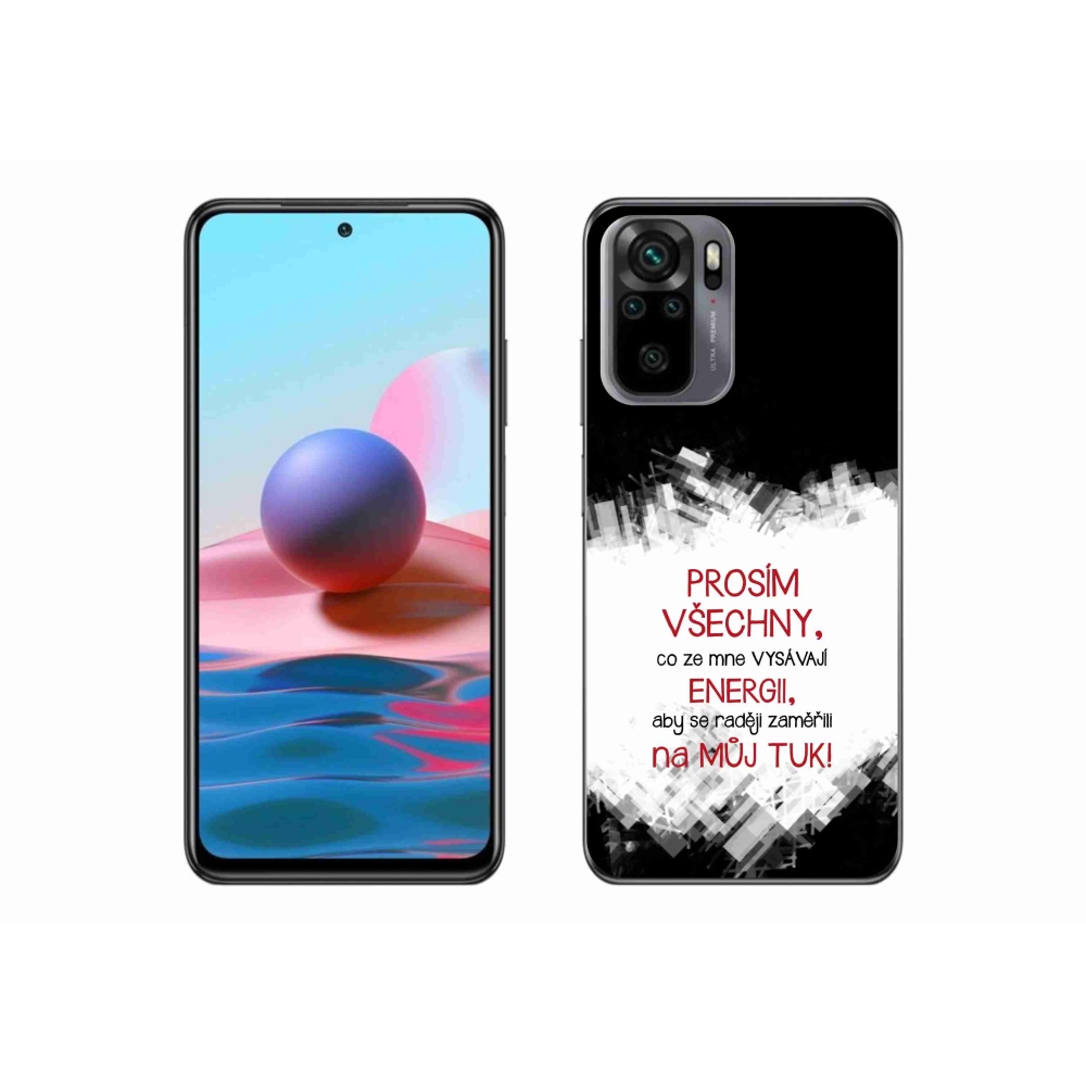 Gél borító mmCase a Xiaomi Redmi Note 10S-hez - vicces szöveg 1 piros