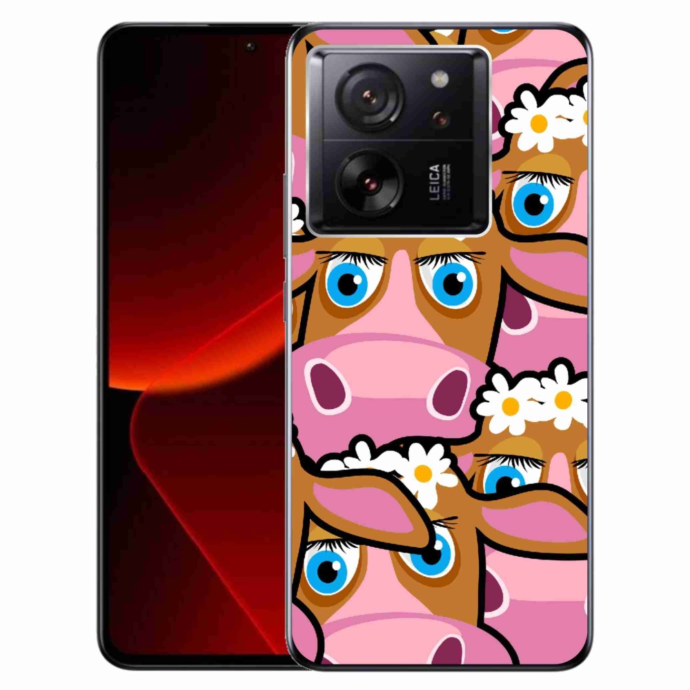 Zselés borítás mmCase a Xiaomi 13T/13T Pro számára - karikatúra tehenek
