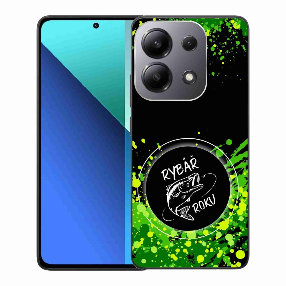 Gél borító mmCase a Xiaomi Redmi Note 13-hoz - az év halászának fekete háttere
