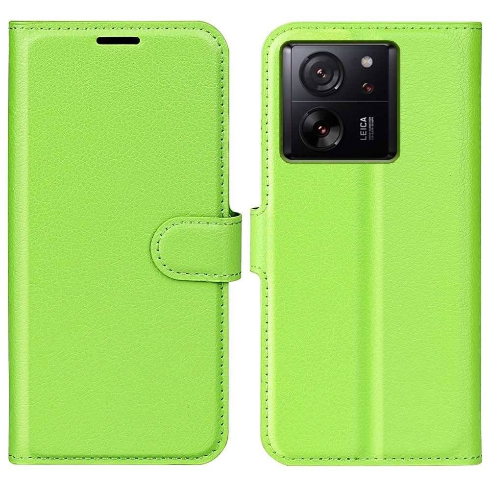Litchi könyv tok Xiaomi 13T/13T Pro-hoz - zöld