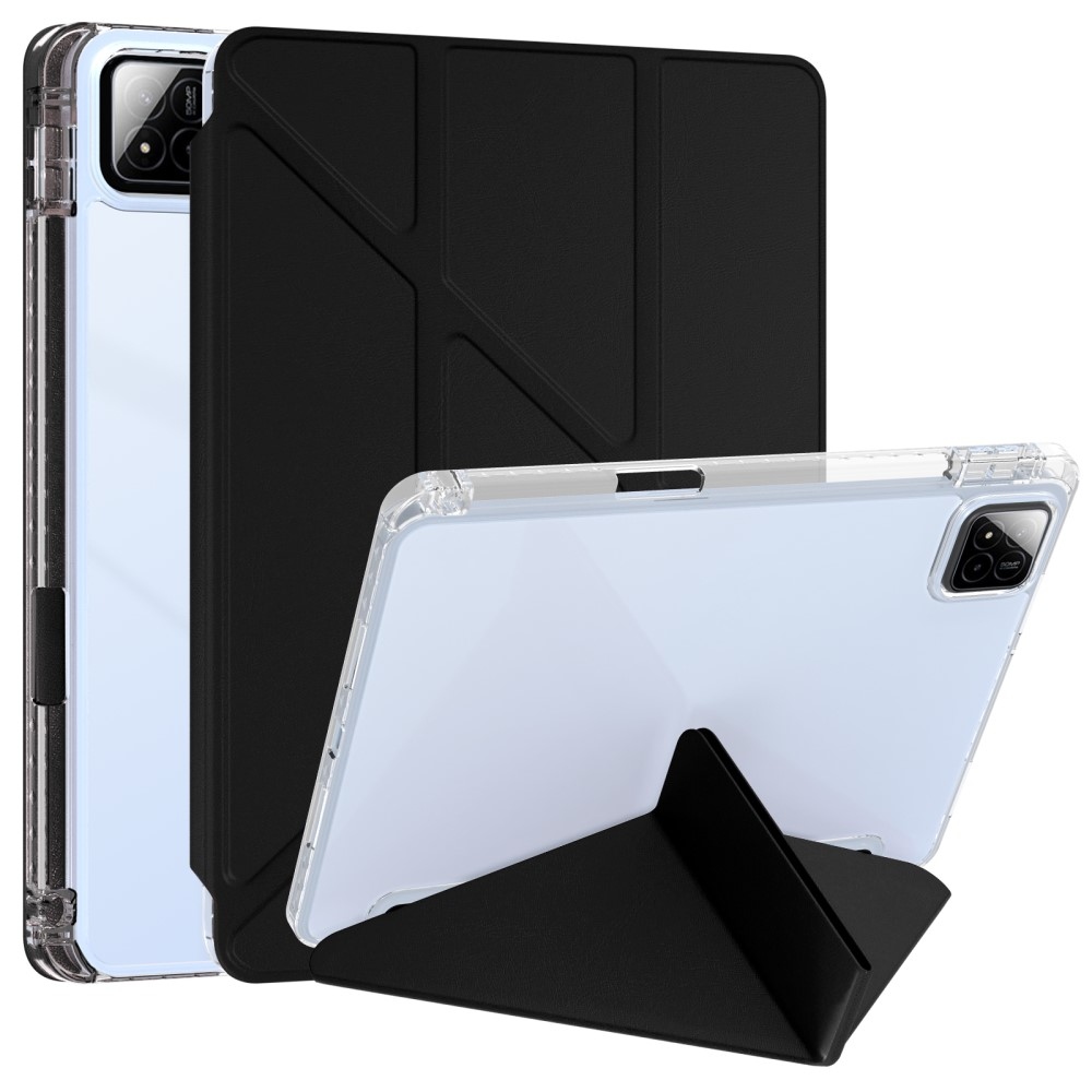Origami intelligens pozicionáló tok Xiaomi Pad 7/7 Pro táblagéphez - fekete