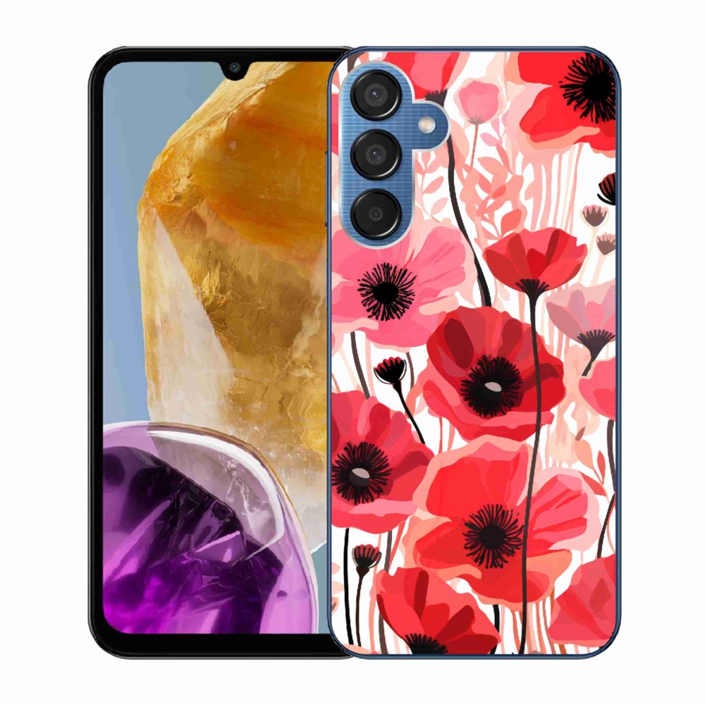 Gél védőhuzat mmCase Samsung Galaxy M15 5G - mákos 1