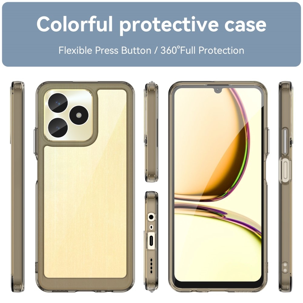 Gél tok fix hátlappal a Realme C51/C53 készülékhez - szürke