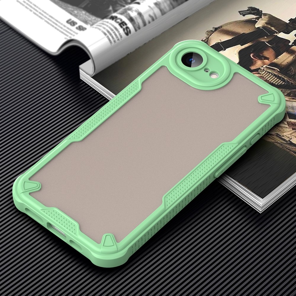 Fagyasztott tartós borítás iPhone 16e készülékhez - zöld