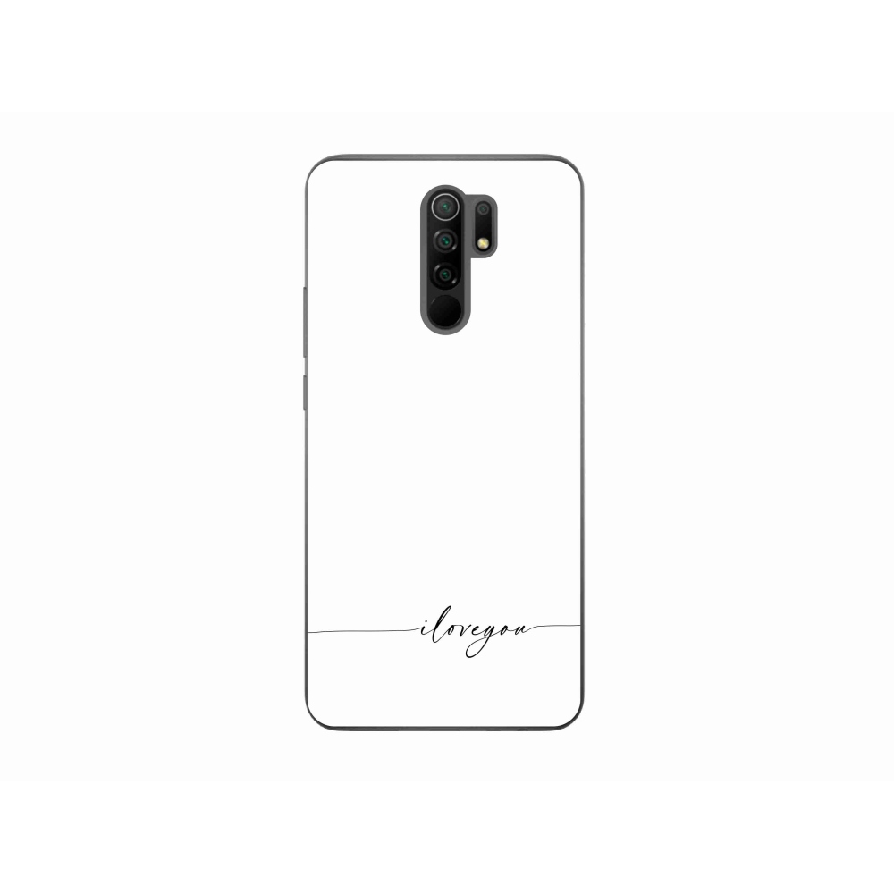 Gél borító mmCase a Xiaomi Redmi 9-hez - Szeretlek fehér háttérrel