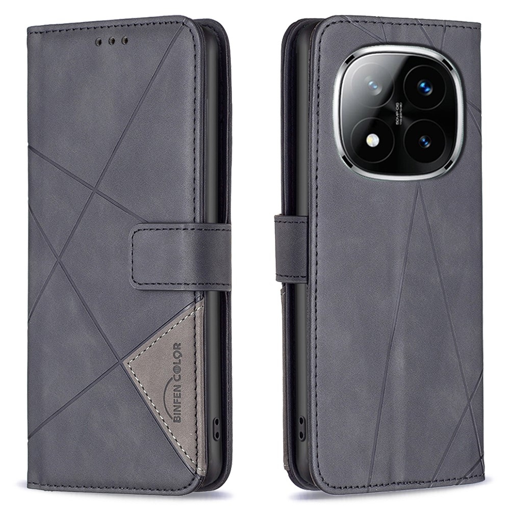 BNF háromszög alakú könyvtáska Xiaomi Redmi Note 14 Pro-hoz - fekete
