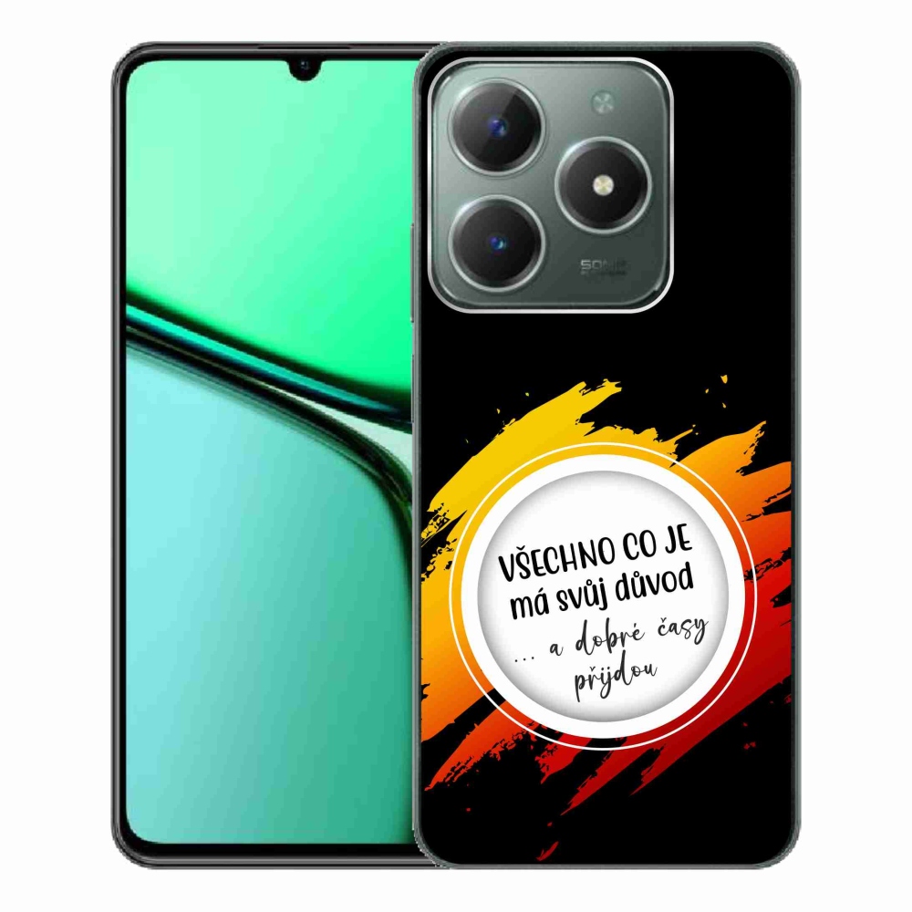 Gél borító mmCase a Realme C61 készülékhez - idézet 3 fekete háttér