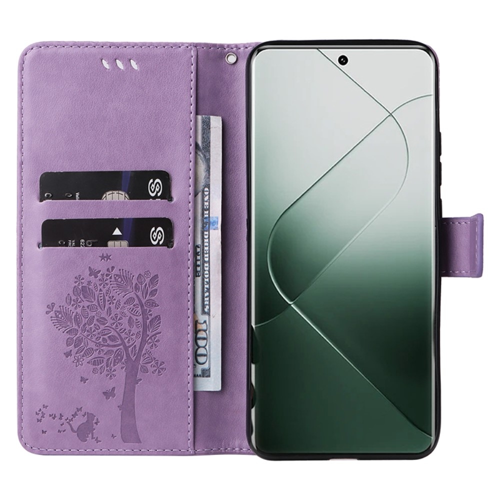Fák könyve tok Xiaomi 14 Pro - világos lila