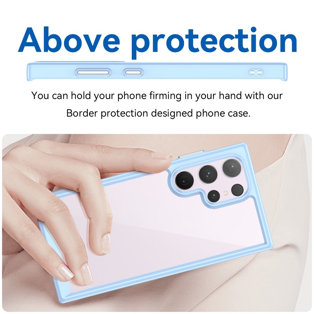 Gél tok kemény hátlappal Samsung Galaxy S24 Ultra készülékhez - kék