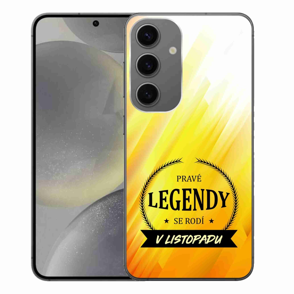 Gél borítás mmCase Samsung Galaxy S24+ - Legendák novemberben sárga háttérrel