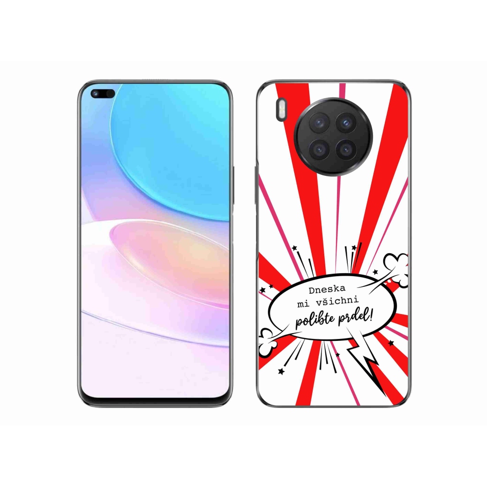 Gél borító mmCase a Huawei Nova 8i készülékhez - vicces szöveg 15 fehér háttérrel