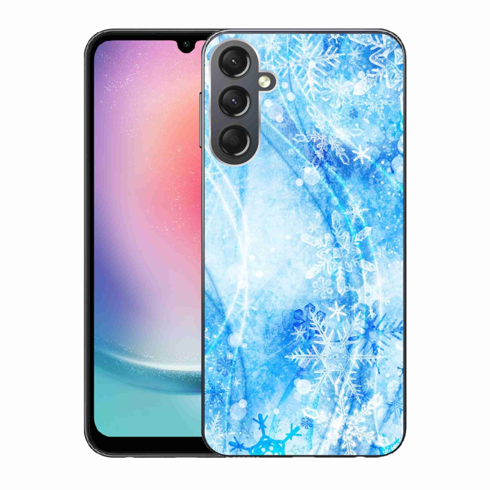 Gél borítás mmCase Samsung Galaxy A24 készülékhez - hópelyhek