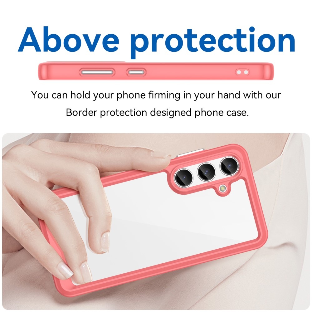 Gél tok fix hátlappal Samsung Galaxy S24 készülékhez - piros
