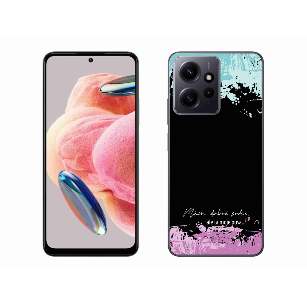 Gél borító mmCase a Xiaomi Redmi Note 12 4G-hez - vicces szöveg 3 fekete háttérrel