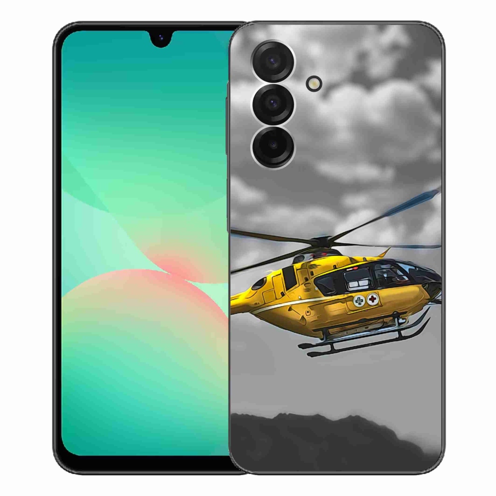 Gél védőhuzat mmCase Samsung Galaxy A26 5G - sárga helikopterhez