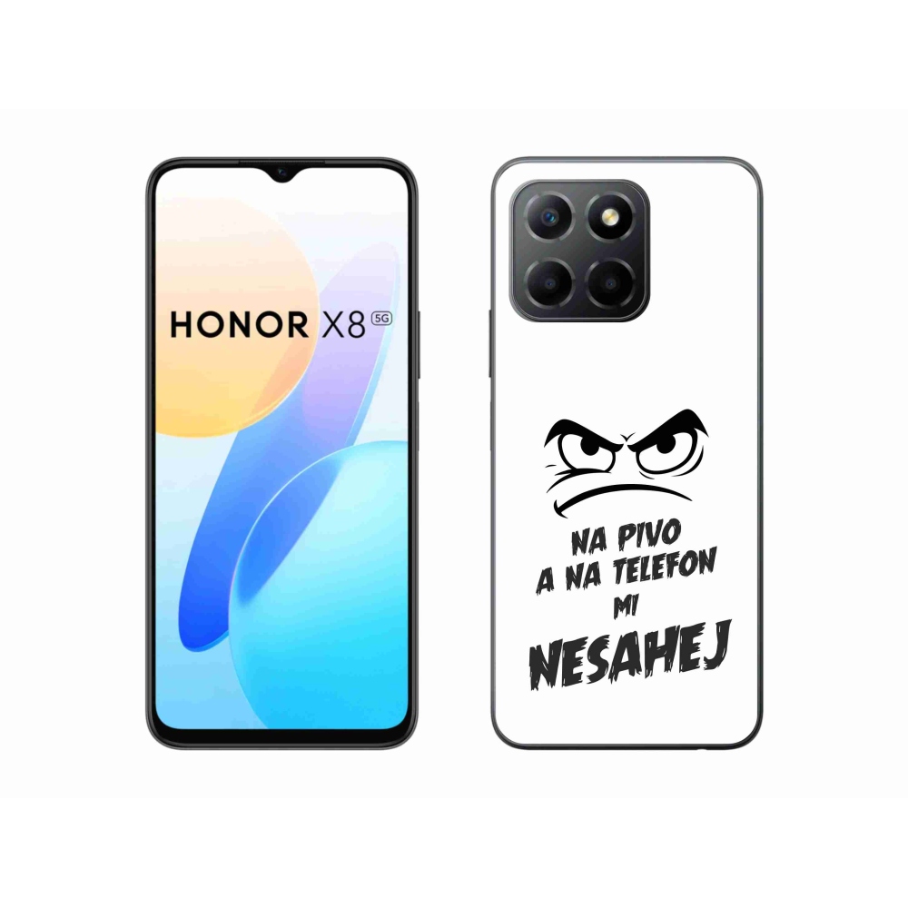 Gél borítás mmCase a Honor X8 5G/Honor 70 Lite 5G - sör motívum 2 fehér háttérhez