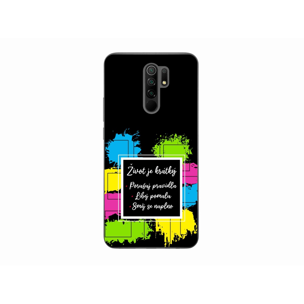 Gél borító mmCase a Xiaomi Redmi 9 - idézet 5 fekete háttérrel