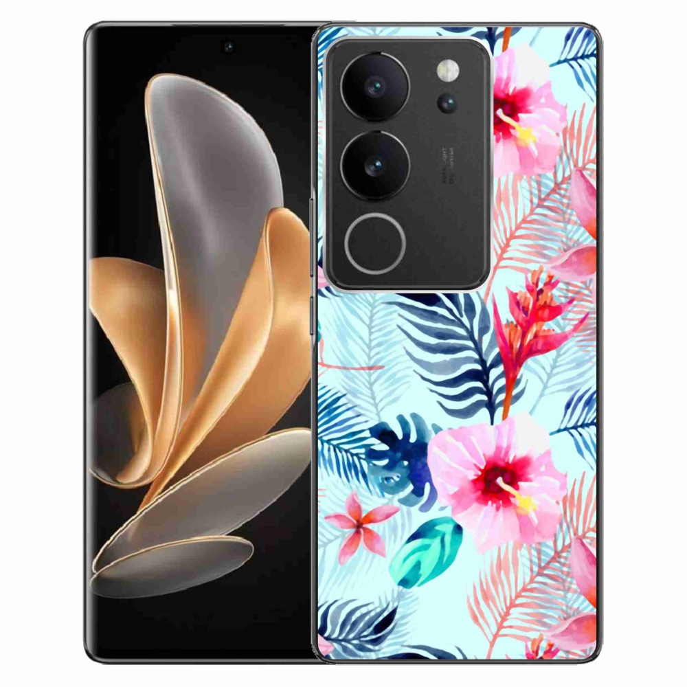 Zselés borítás mmCase a Vivo V29 5G-hez - virágok