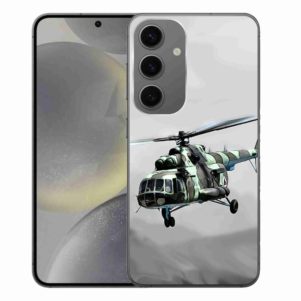 Zselés borítás mmCase Samsung Galaxy S24+ - katonai helikopterhez
