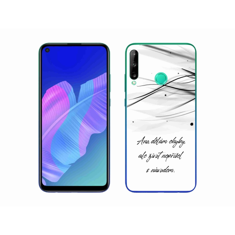 Gél borítás mmCase a Huawei P40 Lite E - idézem fehér háttérrel