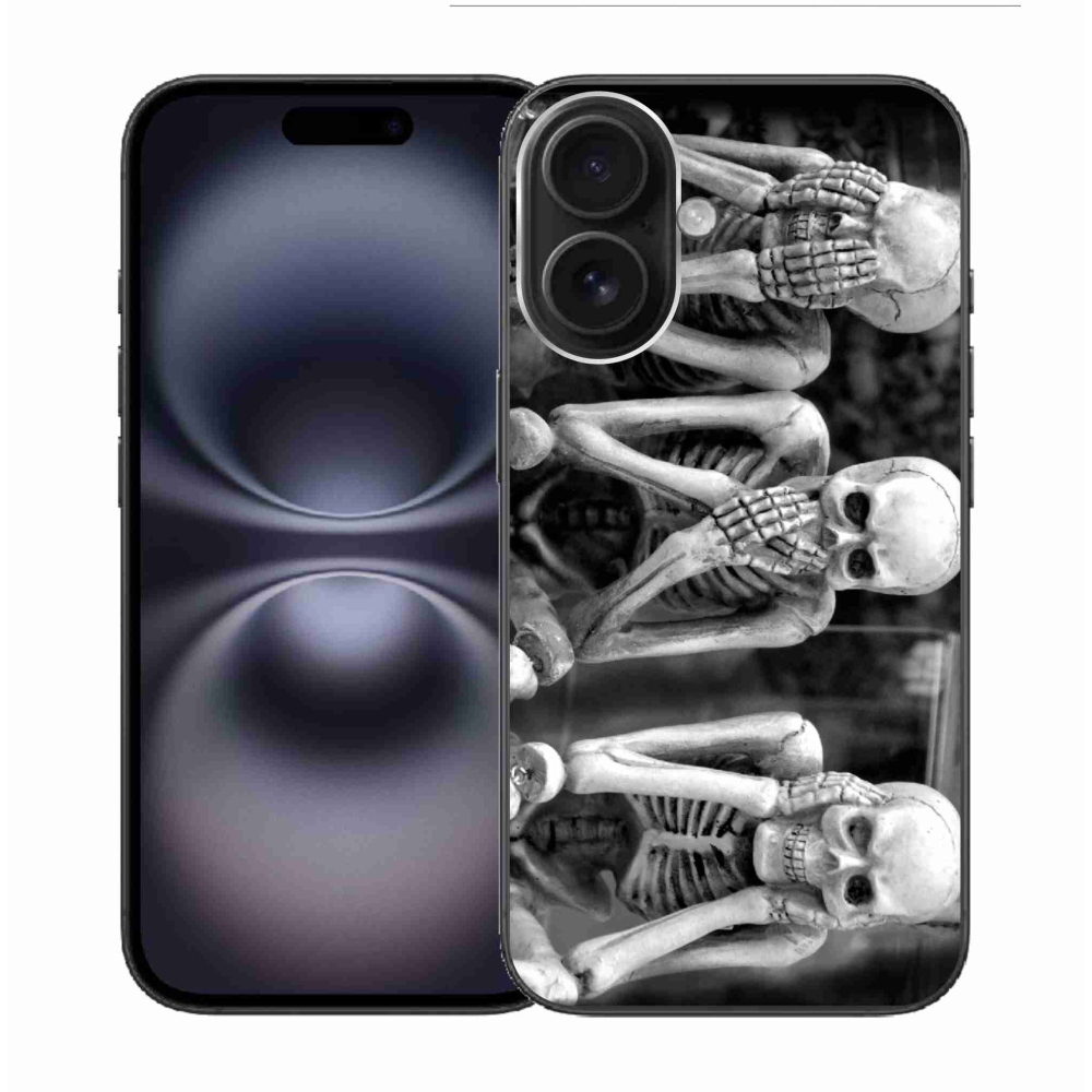 Zselés borítás mmCase iPhone 16 készülékhez - csontvázak