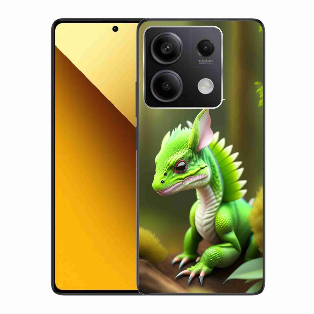 Gél borítás mmCase a Xiaomi Redmi Note 13 5G számára - zöld sárkány