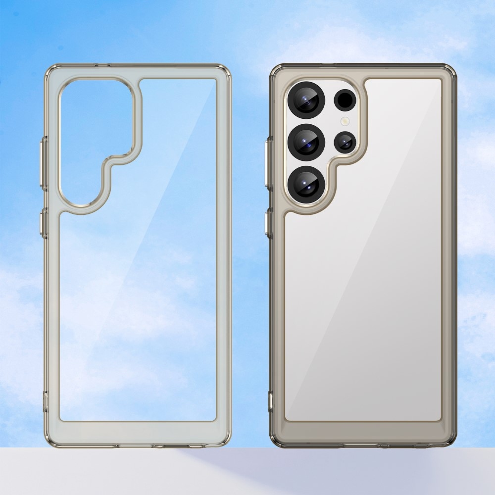 Gél tok kemény hátlappal Samsung Galaxy S25 Ultra készülékhez - szürke