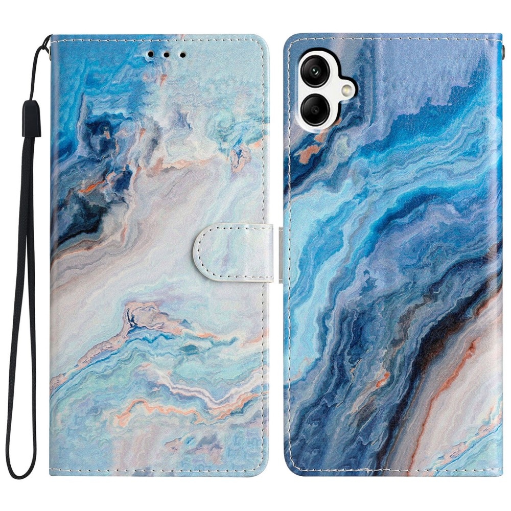 Egyedi könyvtáska Samsung Galaxy A06 4G - kék márvány