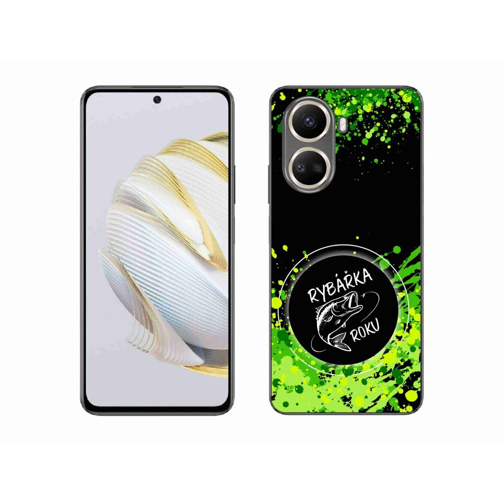 Gél borító mmCase a Huawei Nova 10 SE-n - az év horgásza fekete háttérrel