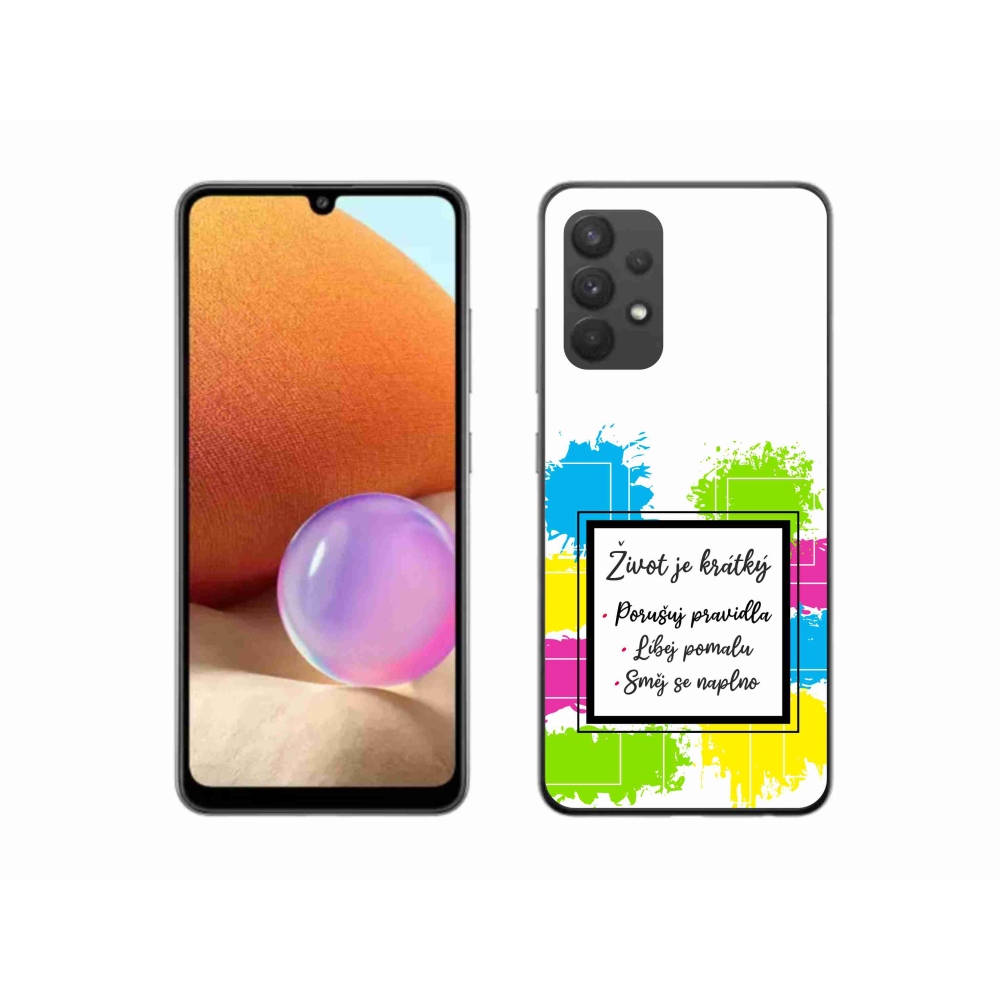 Gél borító mmCase Samsung Galaxy A32 4G - idézet 5 fehér háttérrel
