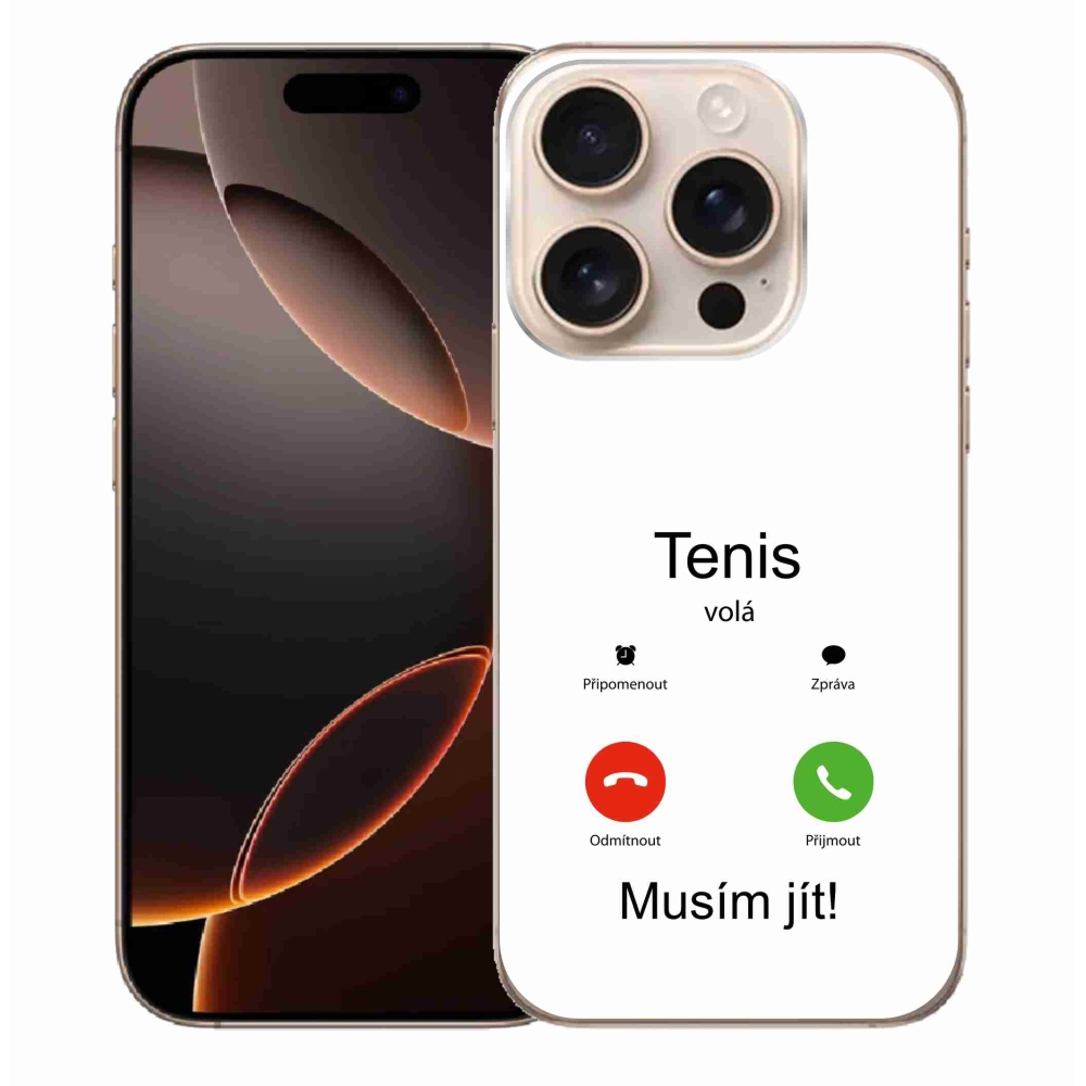 Gél borítás mmCase iPhone 16 Pro Max készülékhez - teniszhívások fehér háttérrel