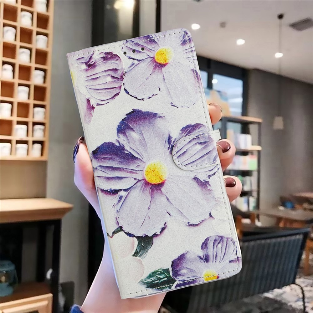 Biztonságos könyv tok a Xiaomi 15T Pro számára - lila virágok