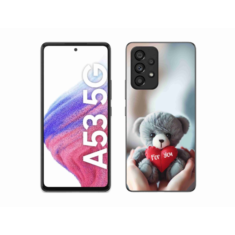 Gél borítás mmCase Samsung Galaxy A53 5G - mackó a szerelmesek számára