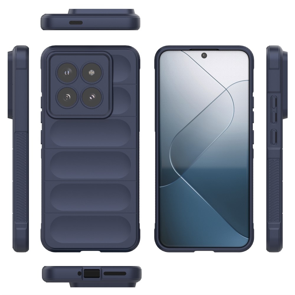 Rugg tartós zselés tok Xiaomi 14 Pro - sötétkék