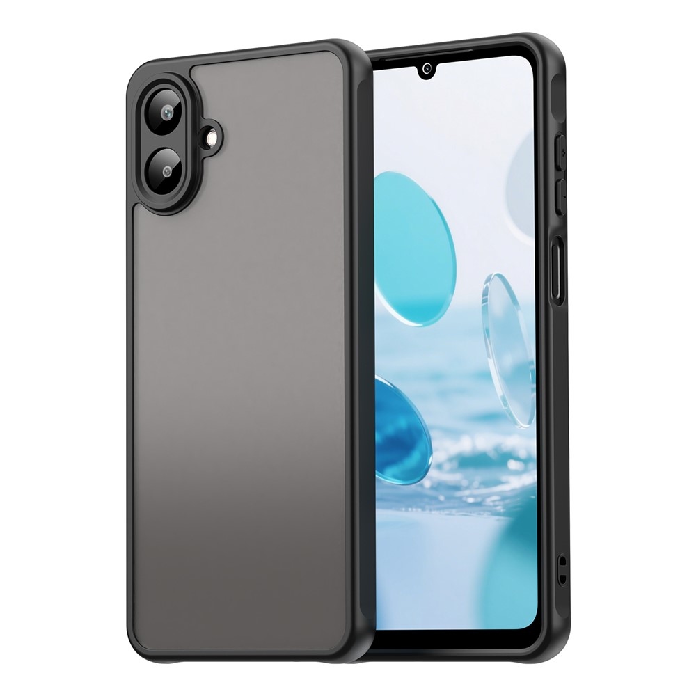 Gél tok kemény hátlappal a Samsung Galaxy A07 4G készülékre - fekete