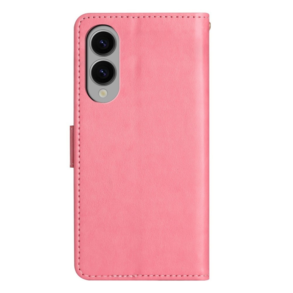 Virágok könyv tok Samsung Galaxy S25 Edge készülékhez - rózsaszín
