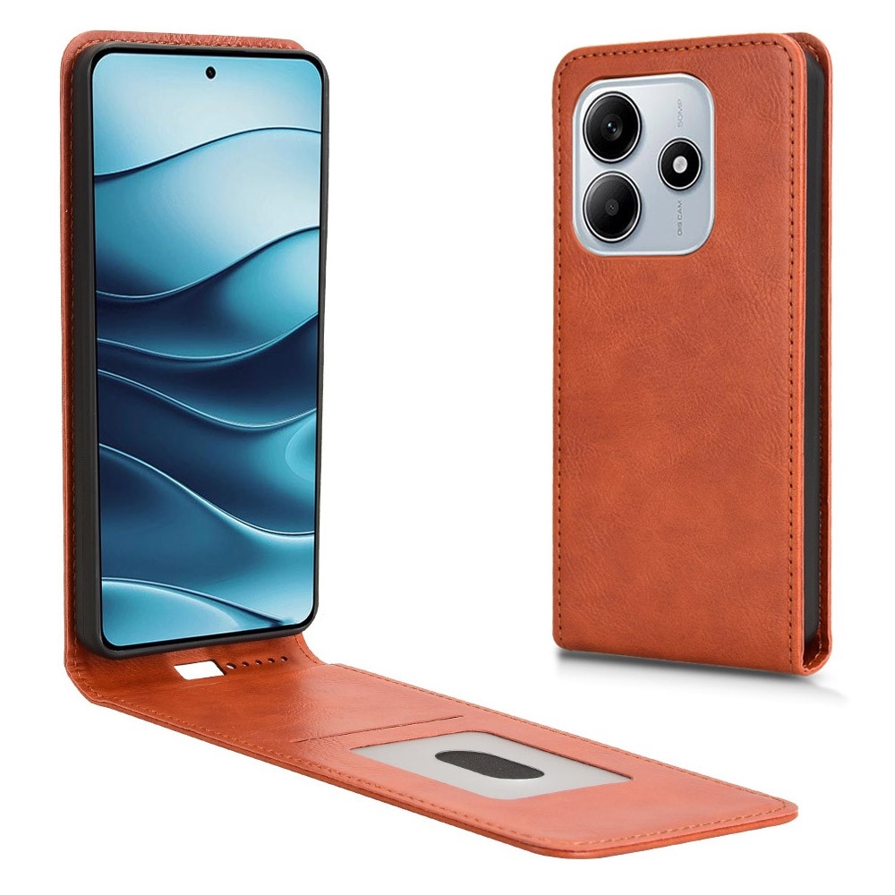 Vert flip tok Xiaomi Redmi Note 14 5G - narancssárga színben