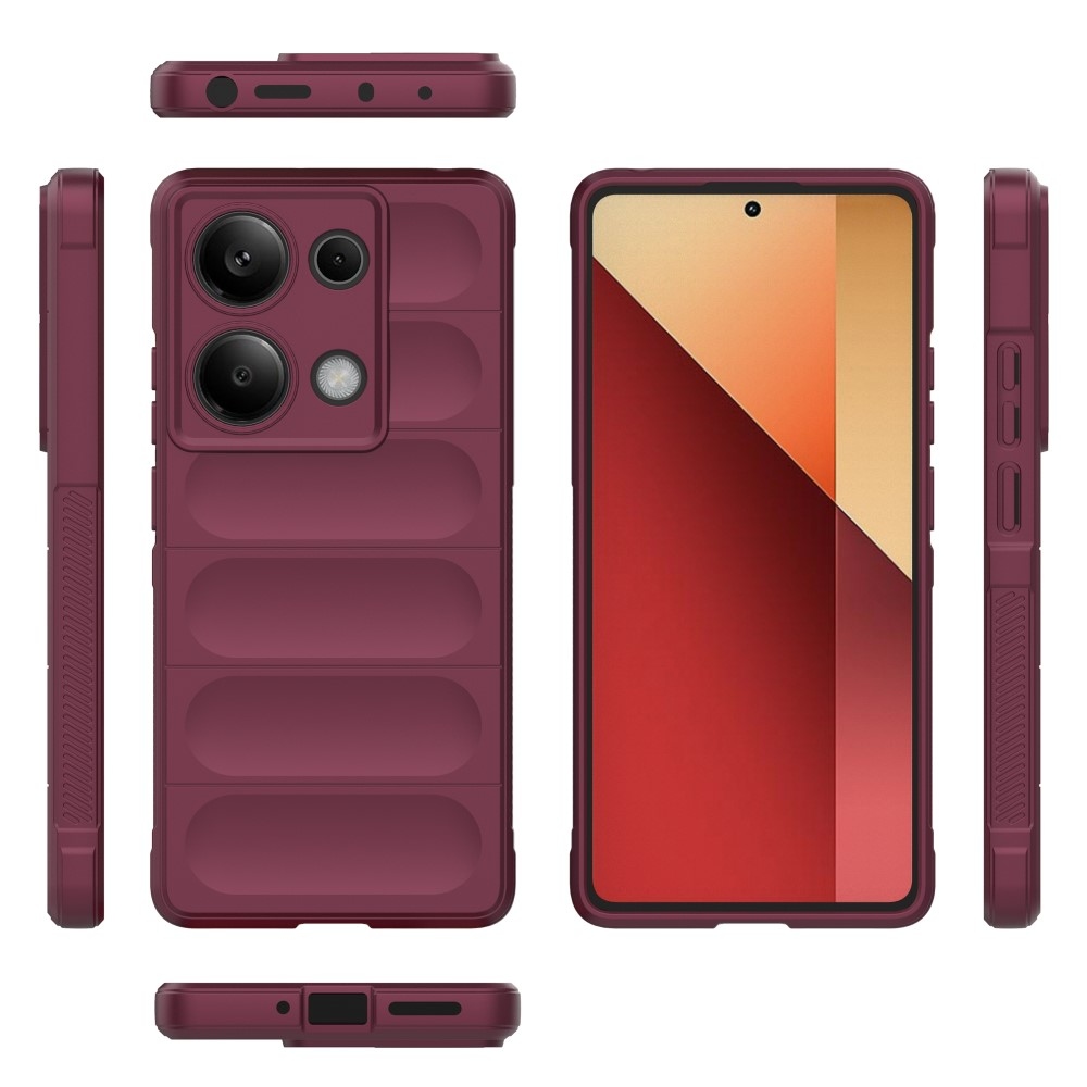 Rugg tartós zselés tok Xiaomi Redmi Note 13 Pro 4G/Poco M6 Pro - bordó színben