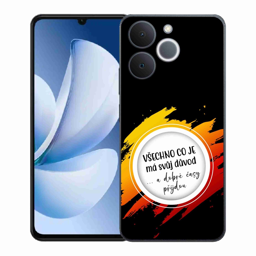 Gél borítás mmCase a Realme Note 70T készülékhez - idézet 3 fekete háttér