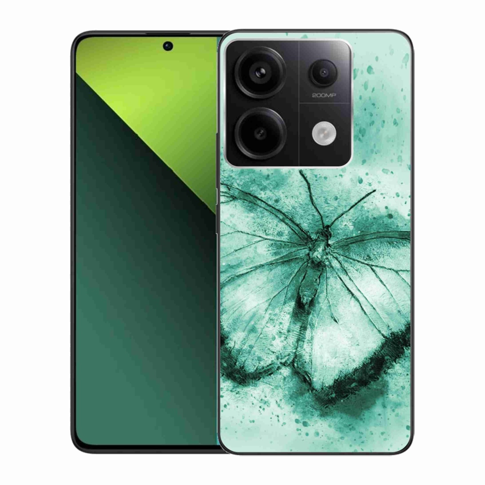 Gél tok mmCase a Xiaomi Redmi Note 13 Pro 5G/Poco X6 5G számára - zöld pillangó