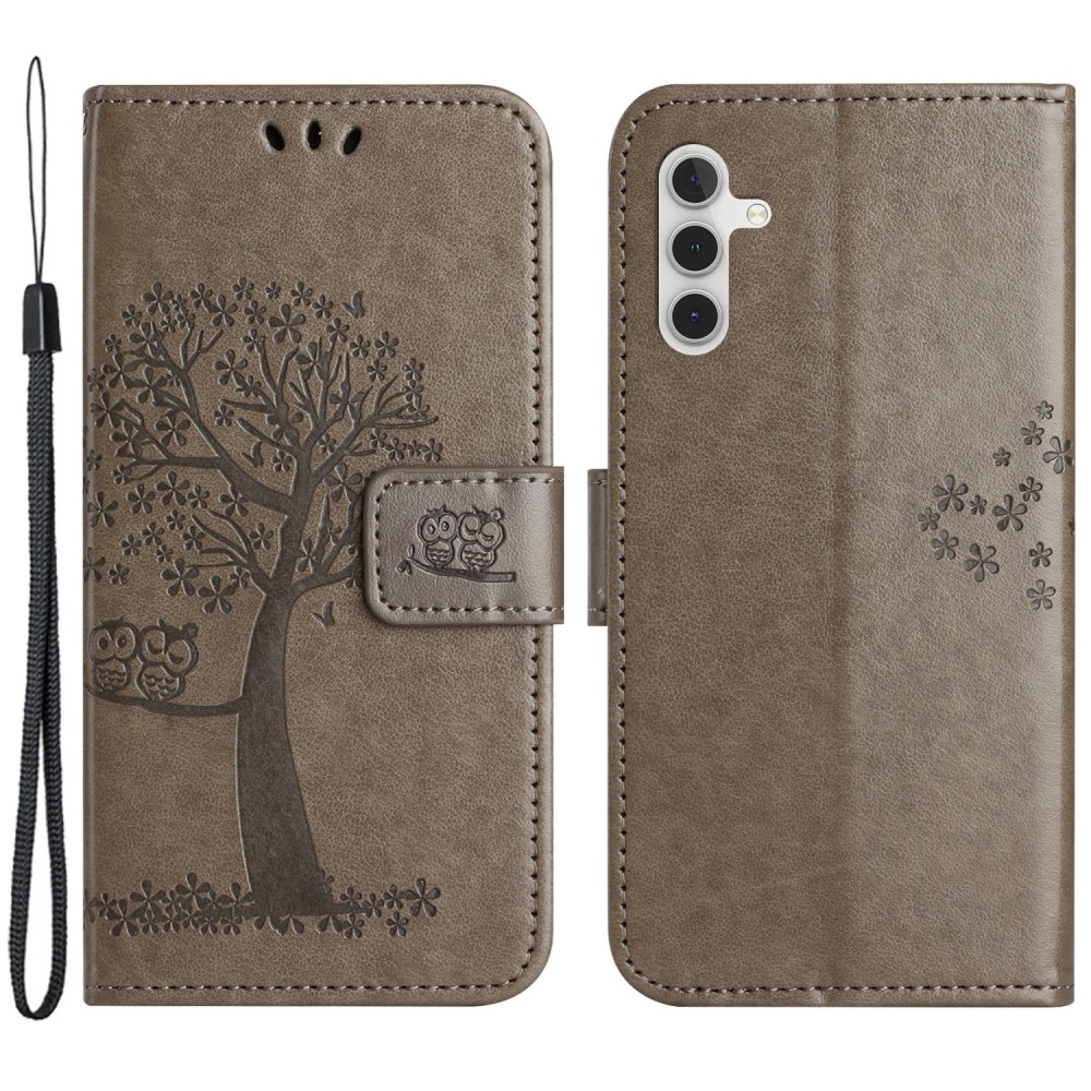 Fás könyv tok Samsung Galaxy M15 5G - szürke