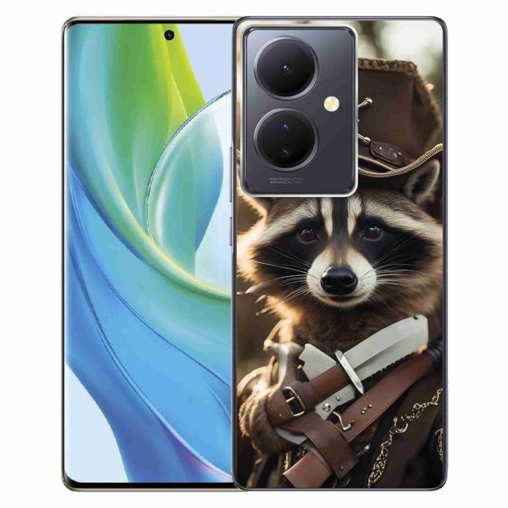 Gél borító mmCase a Vivo V29 Lite 5G-hez - mosómedve egyenruhában