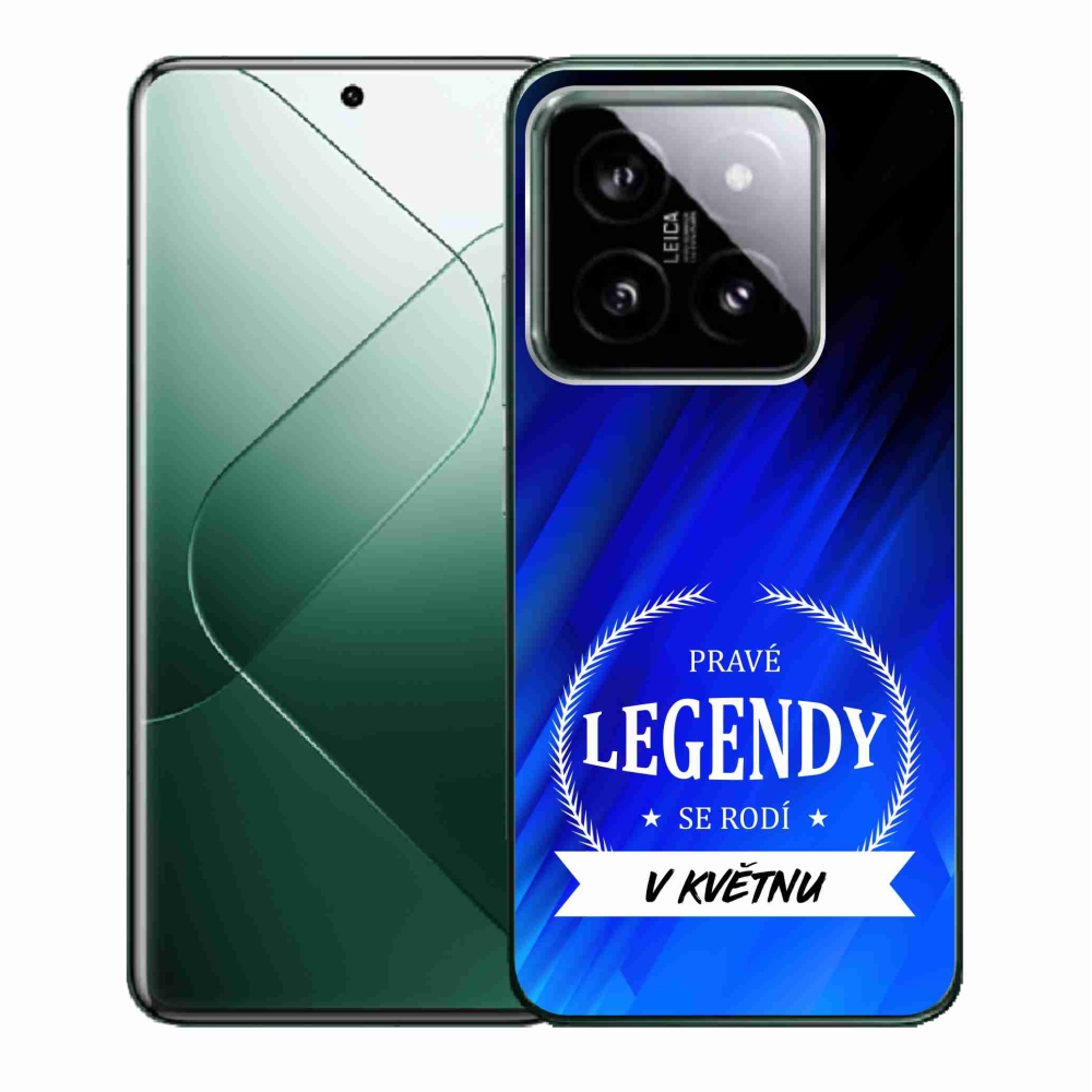 Gél borító mmCase a Xiaomi 14 - Legends in May kék háttérrel