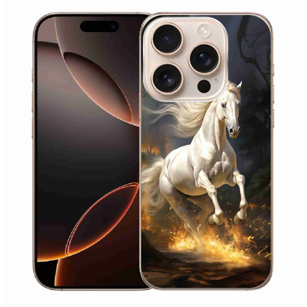 Gél borítás mmCase iPhone 16 Pro Max készülékhez - Fehér ló 2