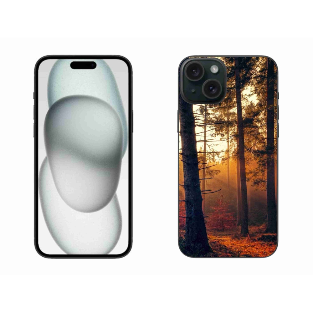 Gél tok mmCase iPhone 15 Plus készülékhez - erdő