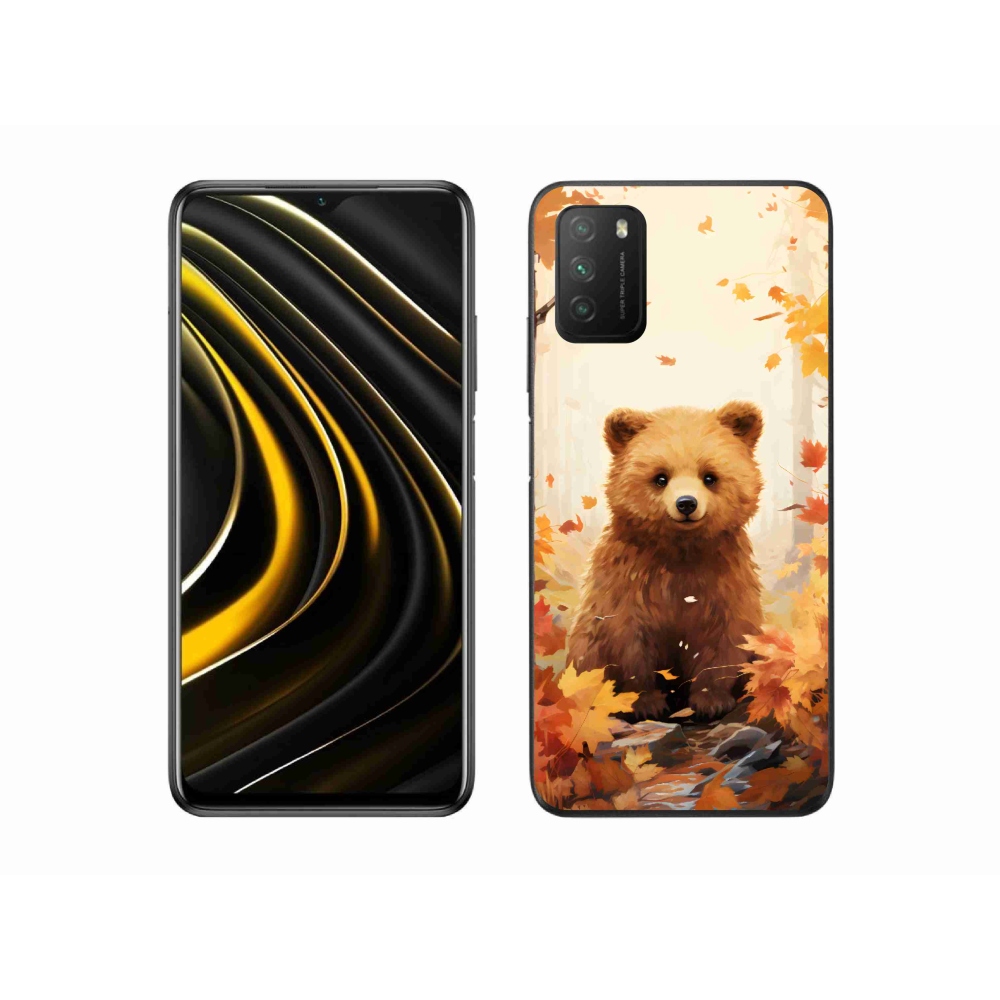 Gél borítás mmCase a Xiaomi Poco M3-hoz - medve az erdőben