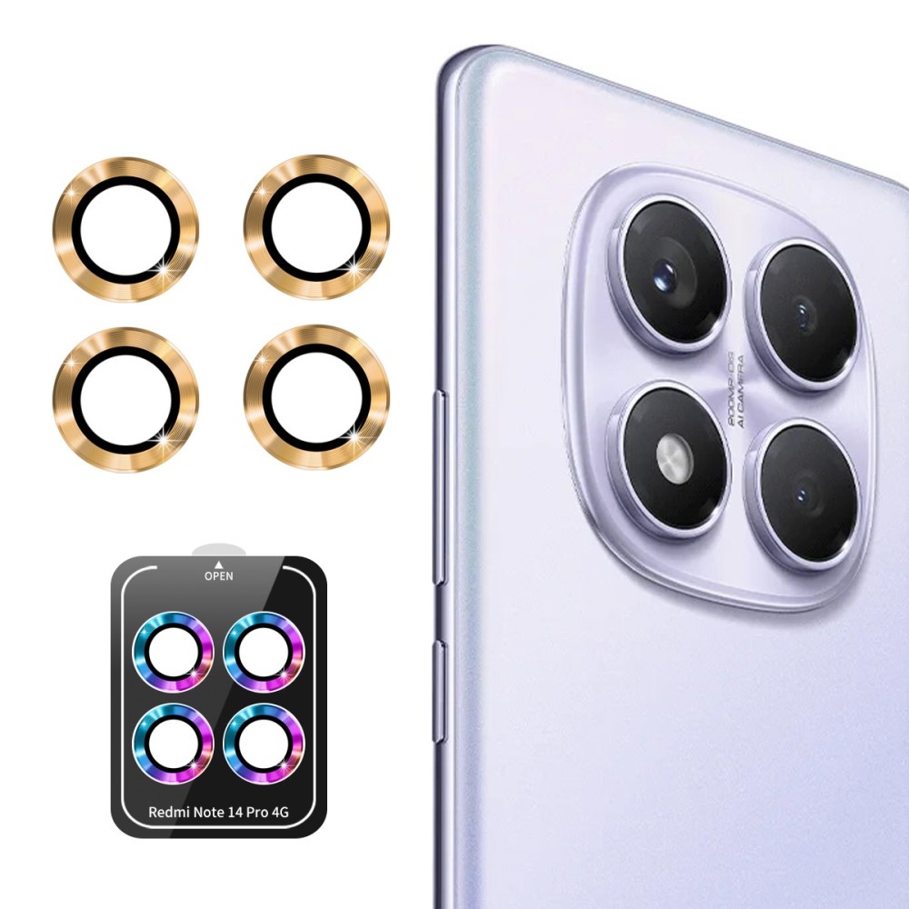 ENK Fém kamera lencse üveg Xiaomi Redmi Note 14 Pro (különálló üveg) - arany